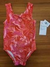 Old Navy Baby Girls 6-12 MONTHS Pink Tropical Floral One-Piece Swimsuit #31822