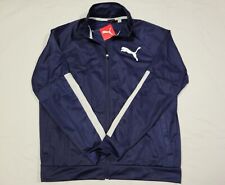 PUMA Mens Training Contrast Track Contrast Sports Jacket 2.0 Navy SZ Large
