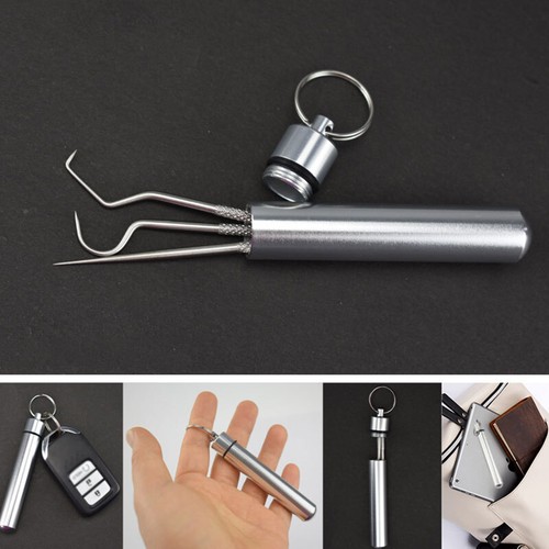 7/5PCS Toothpick Set Metal Stainless Steel Oral Tooth Cleaning with Storage Tube - Bild 9 von 22