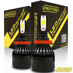 NEW 2x H8 H9 H11 H16 6K White Protekz CREE LED Headlight Bulbs Kit Fog Light DRL