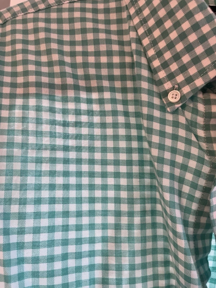 Camisa de vestir ST JOHN BAY para hombre XLARGE azul a cuadros calce clásico elástica Foto 2 de 4