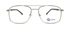NEW MODERN OPTICAL CHISEL GOLD AUTHENTIC EYEGLASSES FRAMES 55-18-145