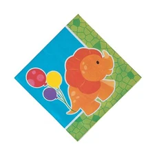 Fun Express - Little Dino Luncheon Napkins (16pc) for Birthday -Party Supplies