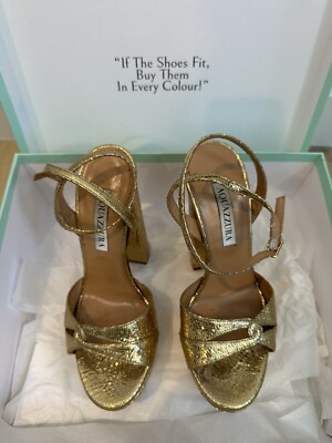 Aquazzura Sinner Plateau 140 Womens Leather Platform Heels Sandals