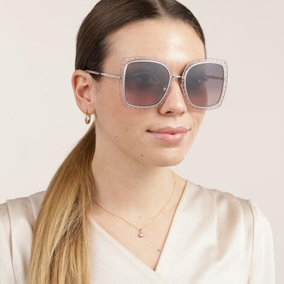 Jimmy Choo Women Sunglasses Palladium Lilac Violet Square  display picture 3