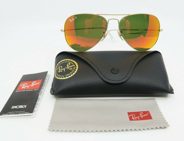 ray ban aviator orange flash