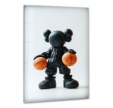 Kaws Basketball Glass Wall Art