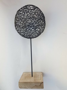 Tischdeko Baum Metall Holz Dekoration Modern Deko Element Ca 31 Cm Auf Holzfuss Ebay