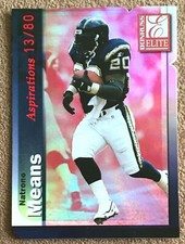 Natrone Means 1999 Donruss Elite Aspirations #117 /80 Chargers Parallel Football