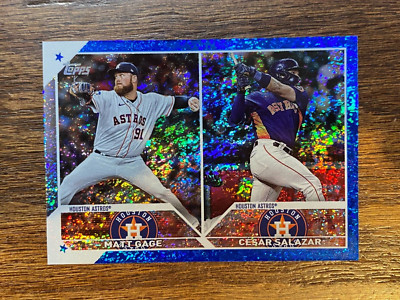 2023 Topps Update Matt Gage/Cesar Salazar #US318 Blue Foil  #/999 Rookie Combo