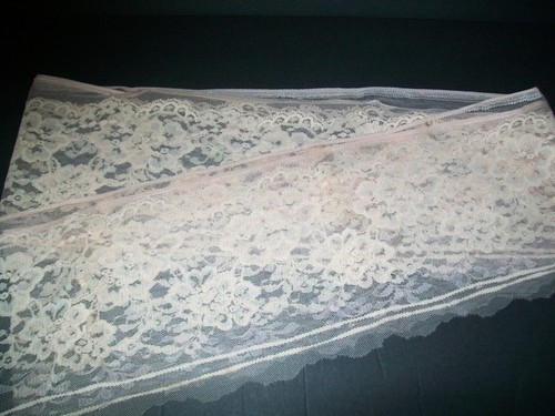 Vintage Pink Wide Lace Trim Remnant 2 yds. Sewing Doll Clothes DIY Crafts NOS