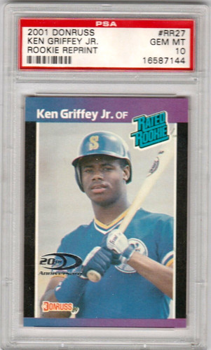 2001 Donruss Rookie Reprint #RR27 Ken Griffey Jr S#1812/1989 PSA 10 POP 2 !!!!!
