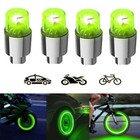 4PCS Car Auto Wheel Tire Tyre Air Valve Stem LED Light Caps Cover Accessories US