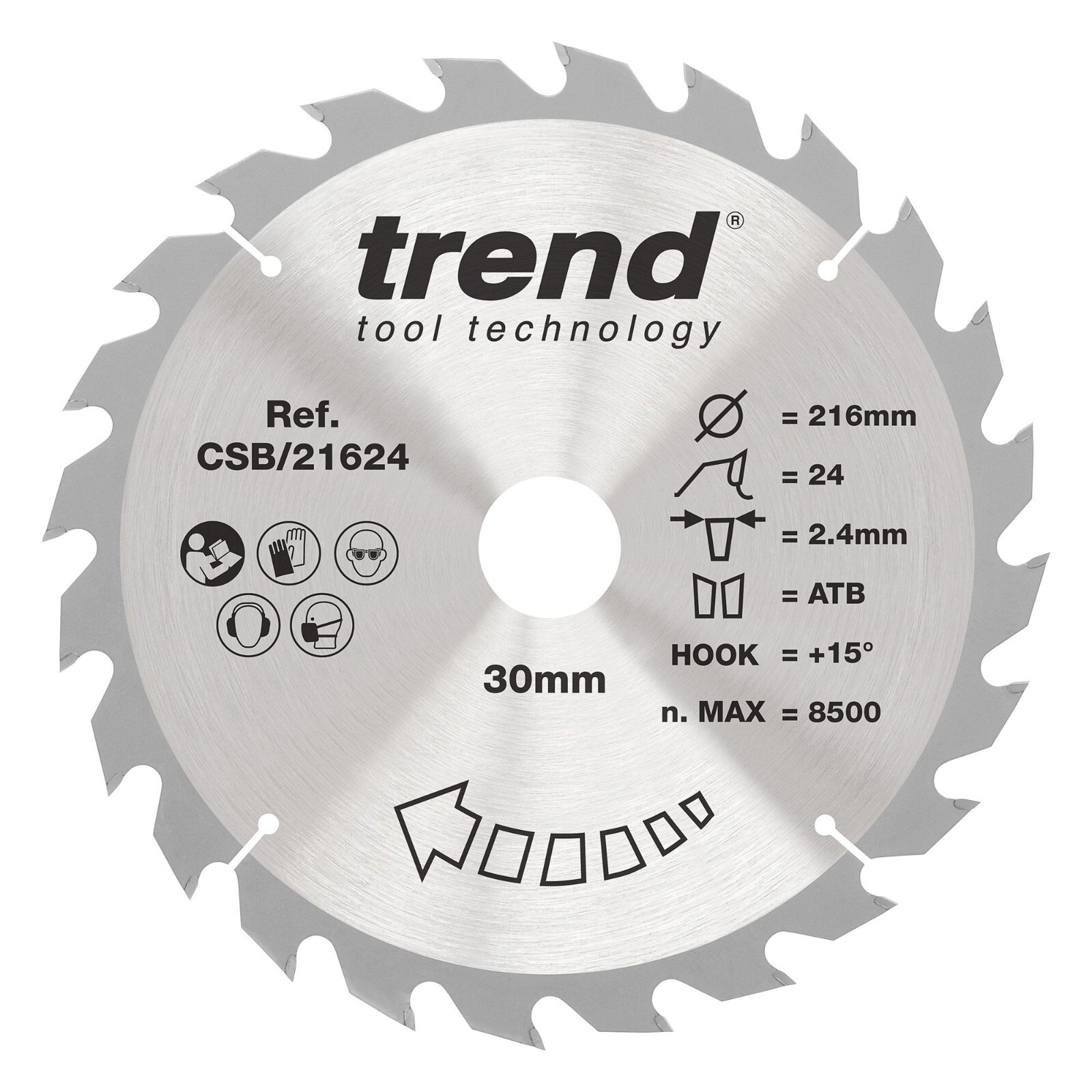 Trend Wood Sawblade 216X30X24Tx2.4 CSB/21624
