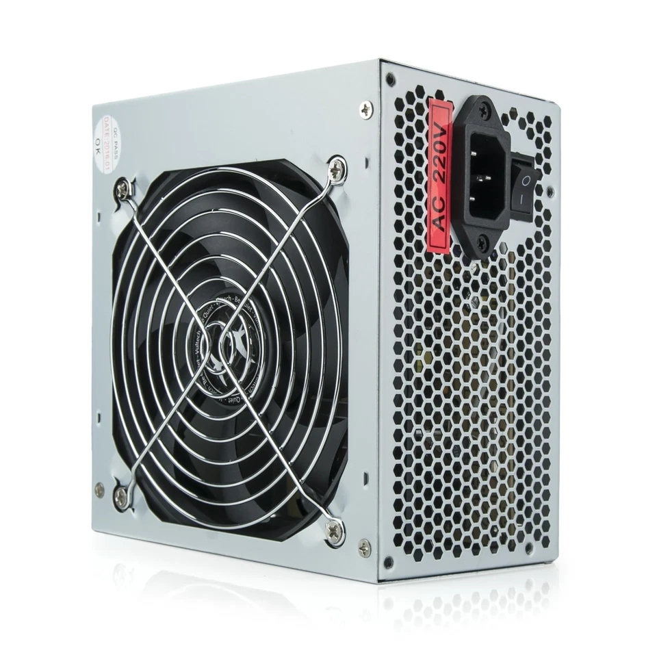 ALIMENTATORE 600W ATX FAN 12 cm TASTO ON/OF Retail Vultech CASE DESKTOP  - Immagine 3 di 4