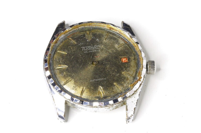 Tugaris 6603 vintage watch , NO crystal, 2452 Eta movement ,for repairs