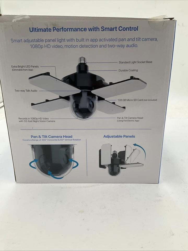 Panel ajustable inteligente eléctrico Feit con luz LED regulable para cámara panorámica e inclinable Foto 3 de 4