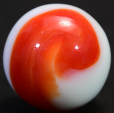 Akro Agate Corkscrew Marble Vintage American Bold Swirl 15.6mm 19/32''