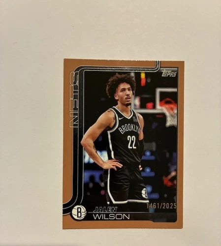 2025-26 Topps Basketball Jalen Wilson Gold 1461/2025 Brooklyn Nets