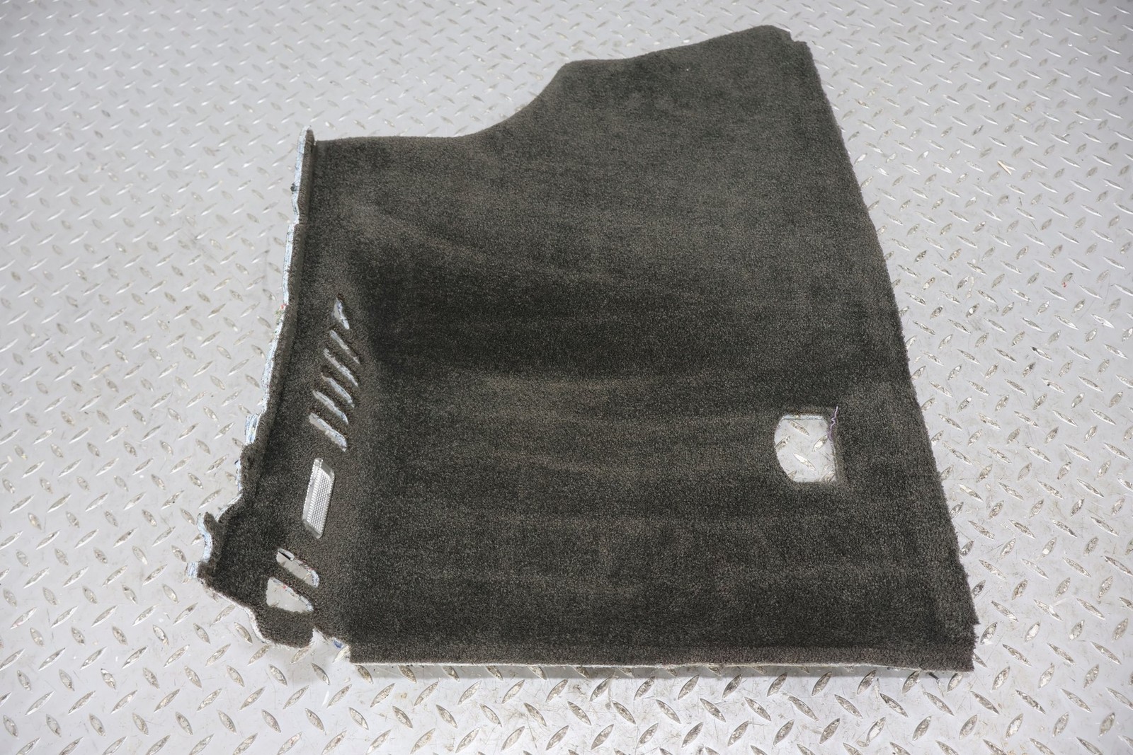 06-12 Bentley Flying Spur Left LH Interior Carpeted Trunk Trim Panel (Dark Gray)