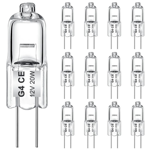 Auzosl Hochwertige G4 HalogenglüHbirne 12 StüCk, 20W, 2700K Offen-image