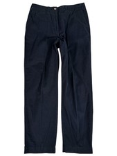 Talbots Black Flat Front High-Rise Straight Leg Khaki Pants Women's Size 10P