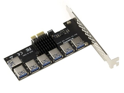 Pcie 1x 7 Ports Usb3 Replication Card - For Pcie Bitcoin Mining