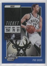 2018-19 Panini Contenders Optic Season Ticket Blue Prizm 91/99 Pau Gasol HOF s3g