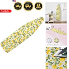 Ironing Board Cover Pad Lemon Print 15 x 54 inch Cotton Felt Durable Fit