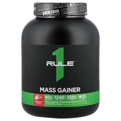 Mass Gainer, Strawberries & Creme, 5.71 lb (2.59 kg)