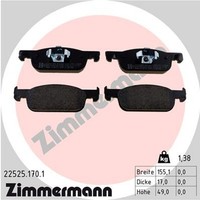 Zimmermann Bremsbelagsatz Scheibenbremse 22525.170.1 22525 FüR Sandero Dacia Mcv