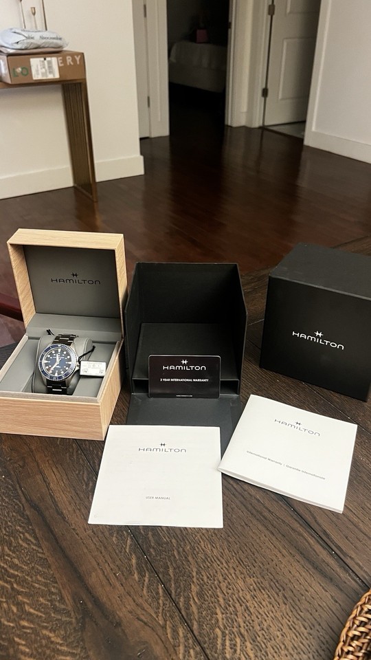 Hamilton Khaki Automatic Blue Dial Diver Stainless Steel Men's ...