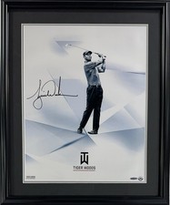 Tiger Woods Signed 16x20 Framed Clarity Chrome Photo Golf Mint Autograph UDA COA