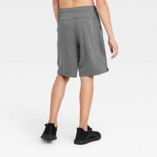 All in Motion Boys Athletic Gym Shorts Large Dark Grey Heather Size L 12/14