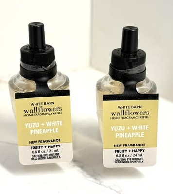 2 Bath & Body Works Wallflower Home Fragrance Refill Bulb YUZU + WHITE PINEAPPLE