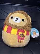 Squishmallow Harry Potter Gryffindor Plush Lion 10" Hogwarts House 2023 With Tag