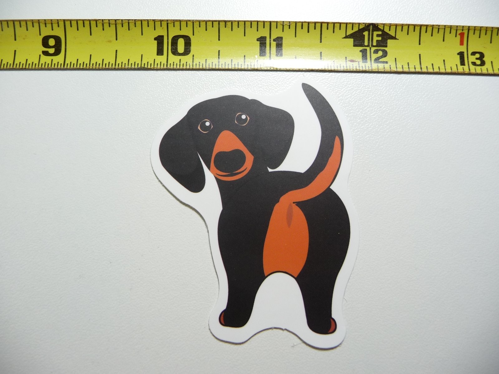 Cute Dachshund Over Shoulder Decal Sticker for Dog Lovers