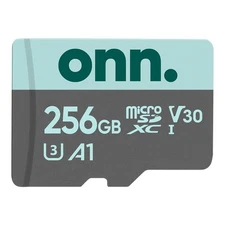Onn. 100006050 256GB Class 10 U3 V30 microSDXC Flash Memory Card