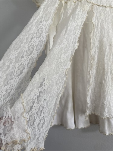 Vtg JM Originals Ellenville Ny Kids Dress 10 White Lace Victorian Mormon USA - Picture 3 of 7