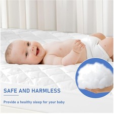 2-Pack Waterproof Crib Mattress Protector, Quilted Cover