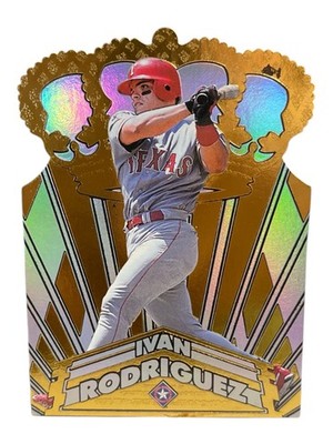 IVAN RODRIGUEZ 1998 PACIFIC GOLD CROWN DIE CUT #DC-34 TEXAS RANGERS Mint Shape