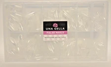 UNA GELLA Soft Gel Pre-Shaped Acrylic False Nail Tips Oval Almond 504 pcs. F/S