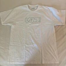 White and Blue LGND Supply Co Shirt Large Short Sleeve