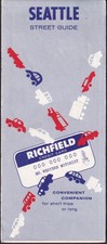 Richfield Gasoline Aroad Map Seattle Street Guide 1961