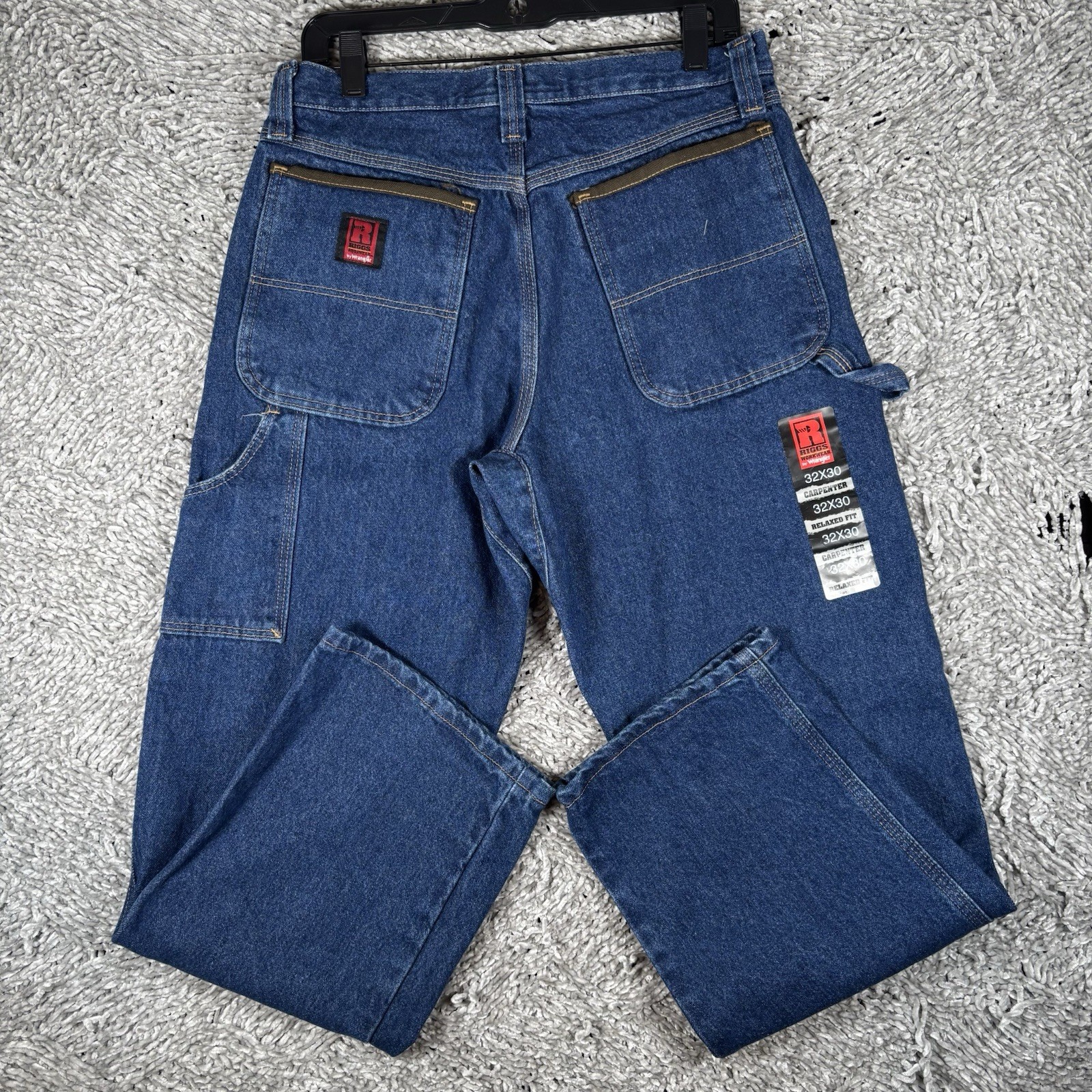 Wrangler RIGGS Workwear Carpenter Jean Mens Size 32x30 Blue Durashield Denim NEW