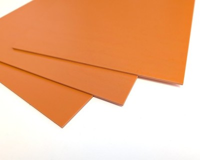 GFK Platte G10 FR4 orange Glasfaser / Dicke 1,0 mm / Größe wählbar