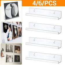 Vinyl Record Shelf Wall Mount, 12 Inch Clear Acrylic Album Record Holder Display