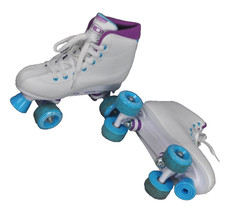 Roller Derby Roller Star 600 Womens White Blue Wheels Roller Skates Size 8