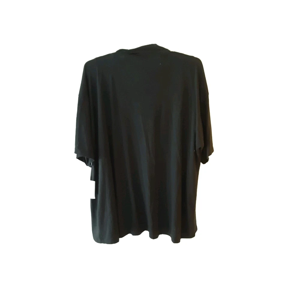 Cárdigan negro manga corta Sag Harbor para mujer con diseño geométrico camiseta sin mangas nuevo con etiquetas Foto 2 de 4