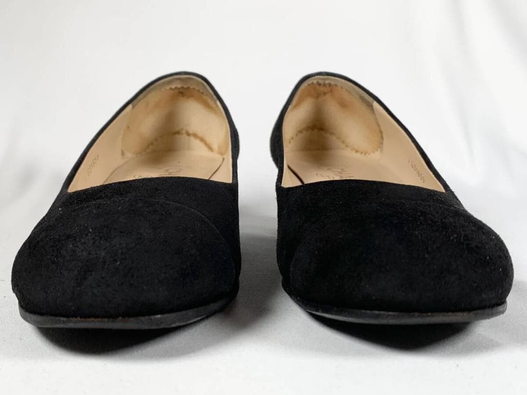 Chanel Pumps Shoes Coco Mark Black x Gold Suede Size 36 US About 6 For Women thumbnail 5